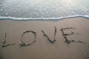 love written in the sand