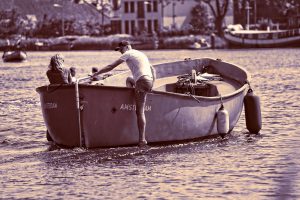 couple on a boat
