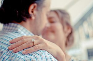 older couple hugging