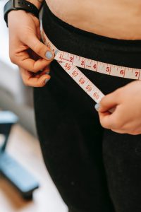 waist with tape measure
