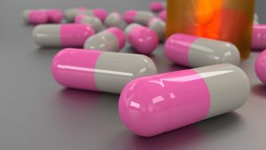 pink and gray pills