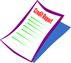 illustration of a paper with credit report on it
