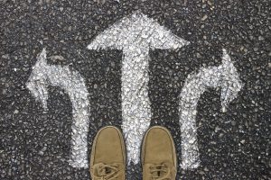 feet with 3 arrows