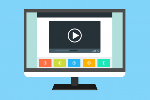 video on computer screen