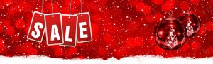 the word sale with ornaments