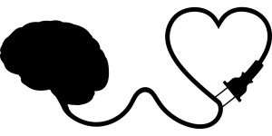 illustration of a brain leading to a plug in the shape of a heart