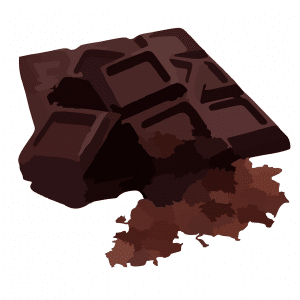 illustration of dark chocolate