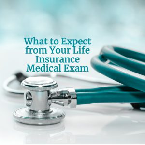 blue stethoscope on a white table with article title over it