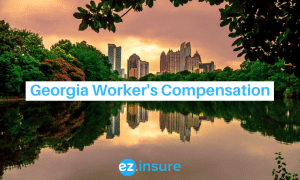 georgia worker's compensation text overlaying image of piedmont park
