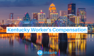 kentucky worker's compensation text overlaying image of louisville skyline