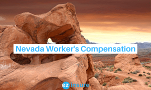 nevada worker's compensation text overlaying image of valley of fire