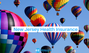 new jersey health insurance text overlaying image of balloon festival