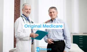 original medicare text overlaying image of a doctor and patient