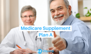 medicare supplement plan a text overlaying image of a doctor and patient 