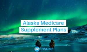 alaska medicare supplement plans text overlaying image of two people looking up at the northern lights