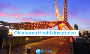 Oklahoma health insurance text overlaying image of scissorhead bridge