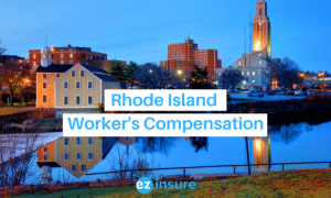 rhode island worker's compensation text overlaying image of pawtucket