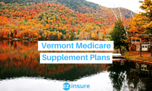 vermont medicare supplement plans text overlaying image of fall trees