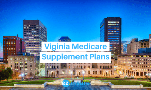 virginia medicare supplement plans text overlaying image of capital building