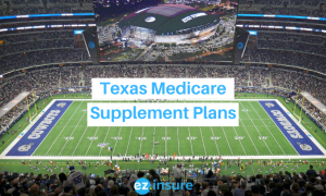 texas medicare supplement plans text overlaying image of cowboys stadium