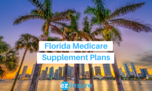florida medicare supplement plans text overlaying image of miami skyline