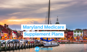 maryland medicare supplement plans text overlaying image of annapolis