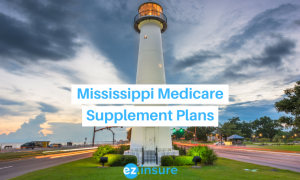 mississippi medicare supplement plans text overlaying image of biloxi lighthouse