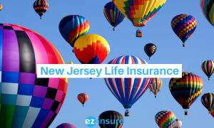 new jersey life insurance text overlaying image of new jersey balloon festival