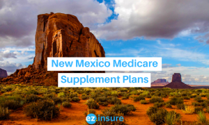 new mexico medicare supplement plans text overlaying image of cliffs