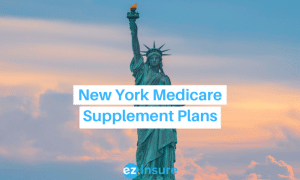 new york medicare supplement plans text overlaying image of the statue of liberty