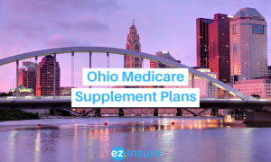 ohio medicare supplement plans text overlaying image of columbus