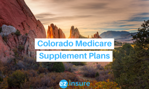 colorado medicare supplement plans text overlaying image of garden of the gods