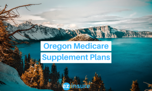 oregon medicare supplement plans text overlaying image of crater lake