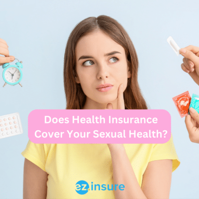 Does Health Insurance Cover Your Sexual Health? text overlaying image fo a woman being offered different types of birth control